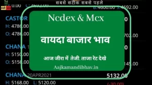 Ncdex Mcx वायदा बाजार भाव