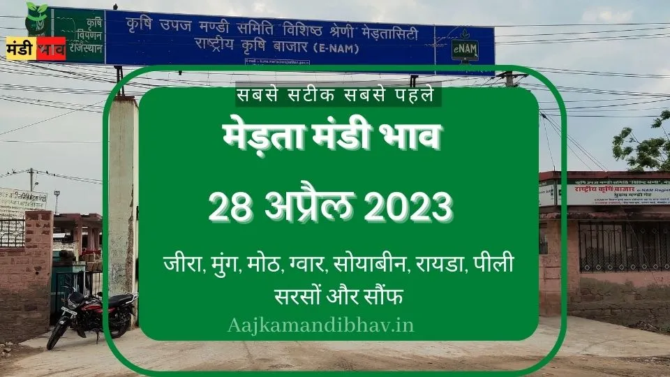 मेड़ता मंडी भाव अप्रैल 2023